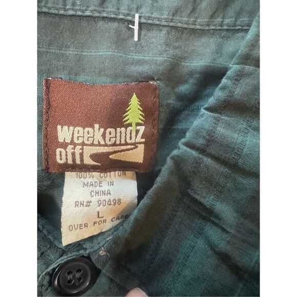 Weekendz off men long sleeve button front with front pocket L - Picture 6 of 6